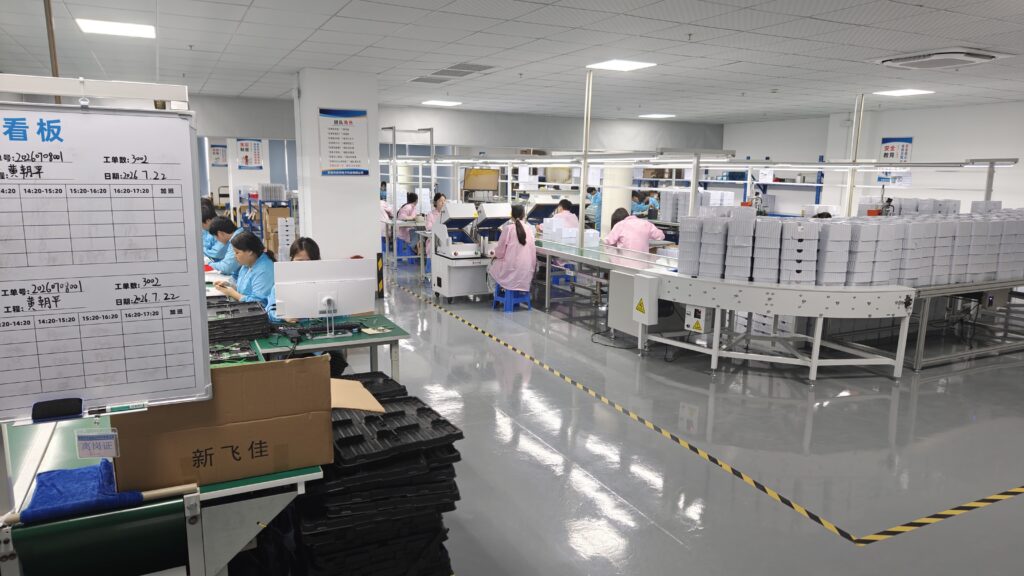 Wide view of an ANHONG assembly line