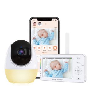 ANHONG connected baby monitor platform with display, camera and App interface