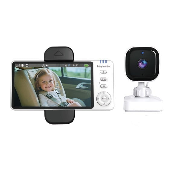 ABM960 5-Inch Dual-Camera 720P 2.4GHz Baby Car Monitor
