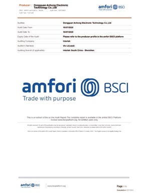 ANHONG amfori BSCI audit report shown in the 2026 catalog