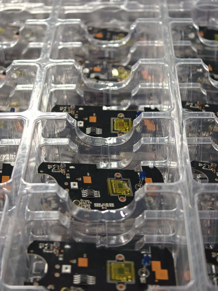 Circuit boards organized for production and inspection