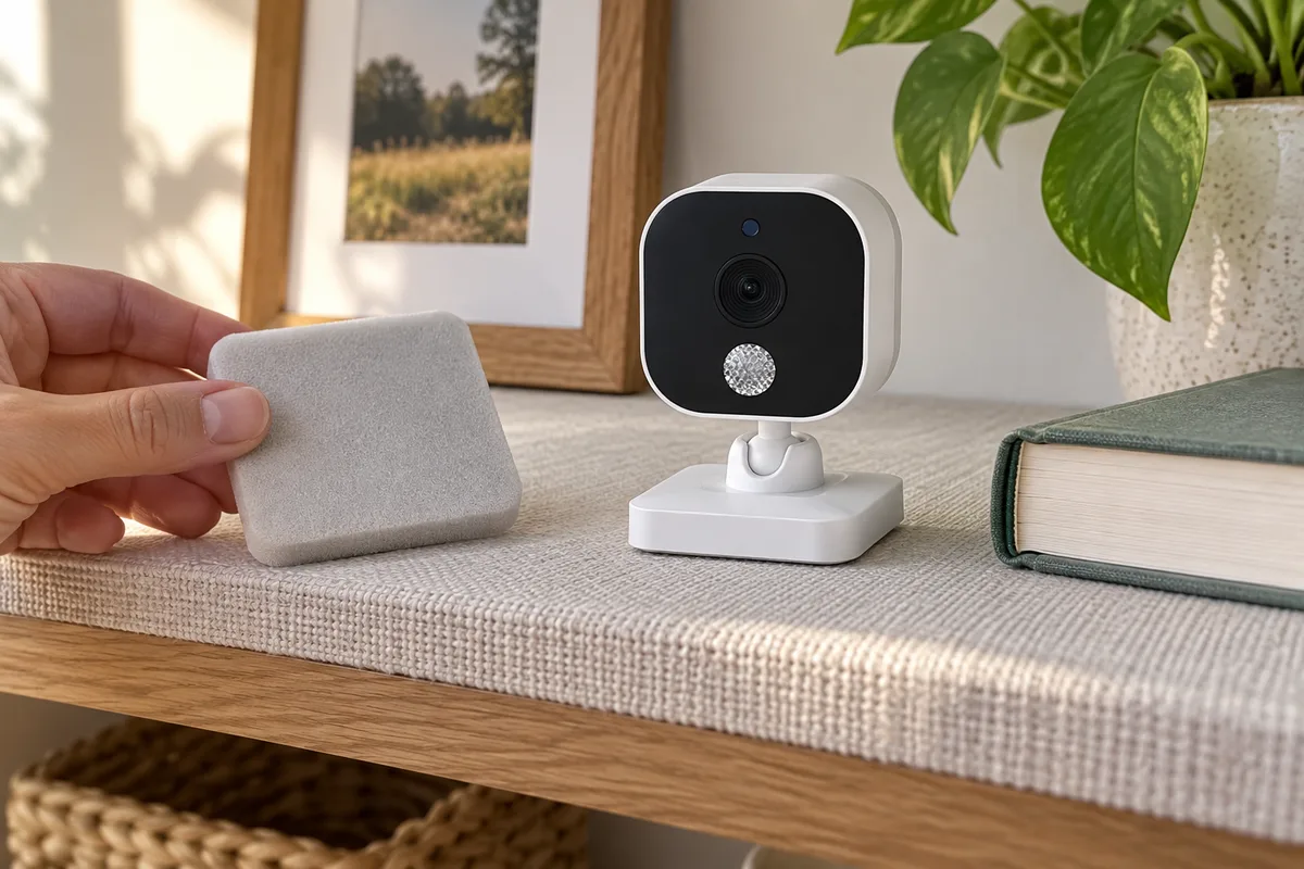 Considering a device surface in an everyday editorial scene